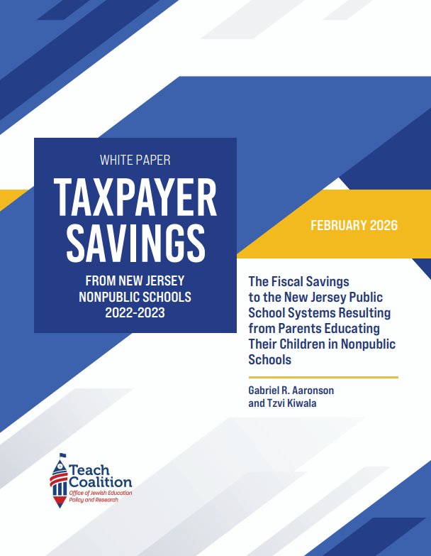 Taxpayer Savings from New Jersey Nonpublic Schools, 2022-2023