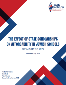 The Effect of State Scholarships on Affordability in Jewish Schools, From 2012 to 2022
